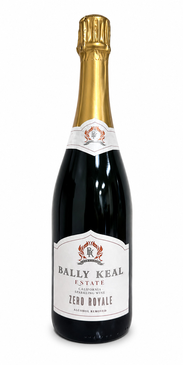 Complete bottle of NV Bally Keal Estate "No-Alcohol" Sparkling Zero Royale, California