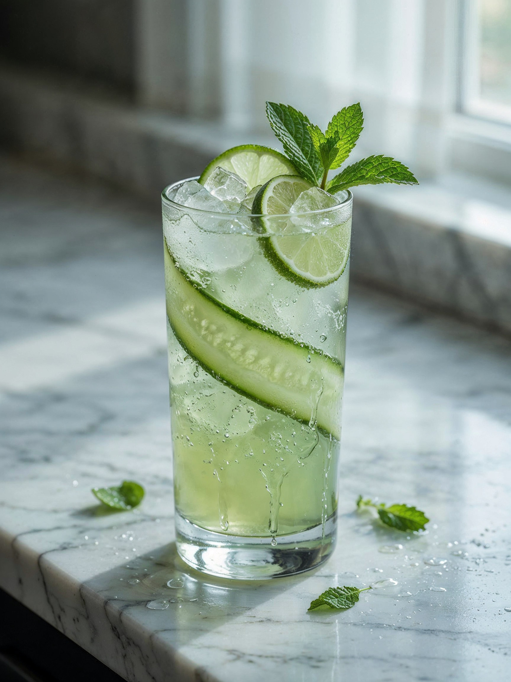 Cucumber mint fizz