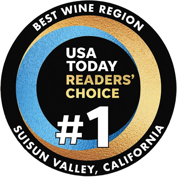 USA Today Readers Choice 2025 Best Wine Region number 1, Suisun Valley, California