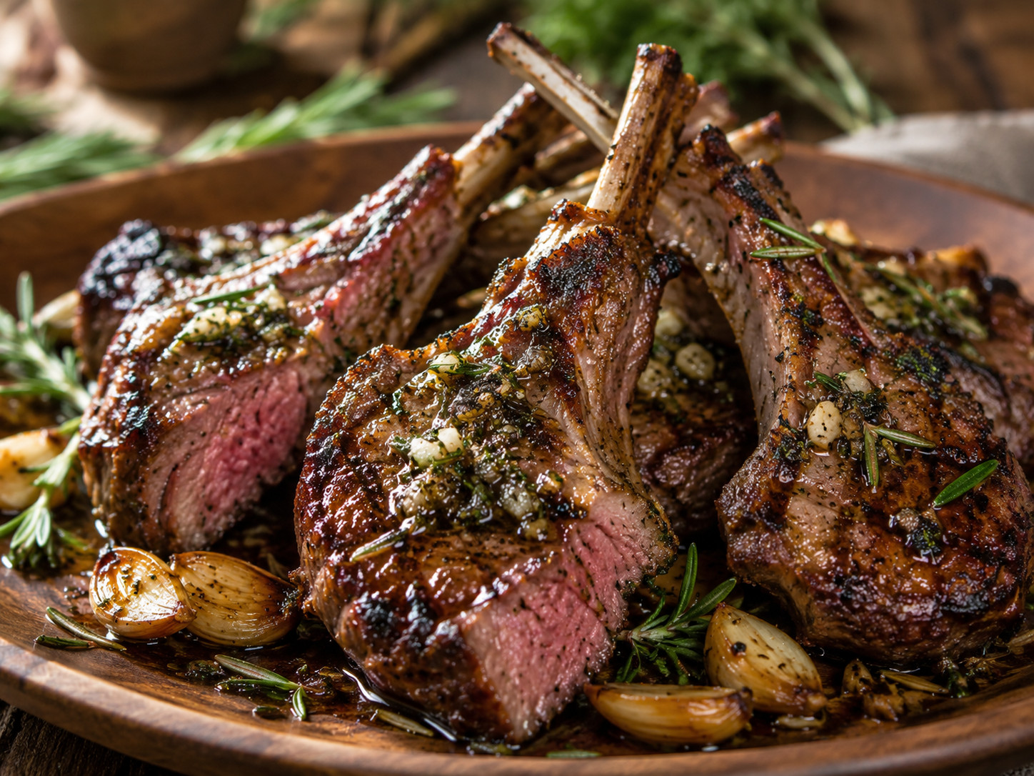 Rosemary lamb chops, pairing illustration