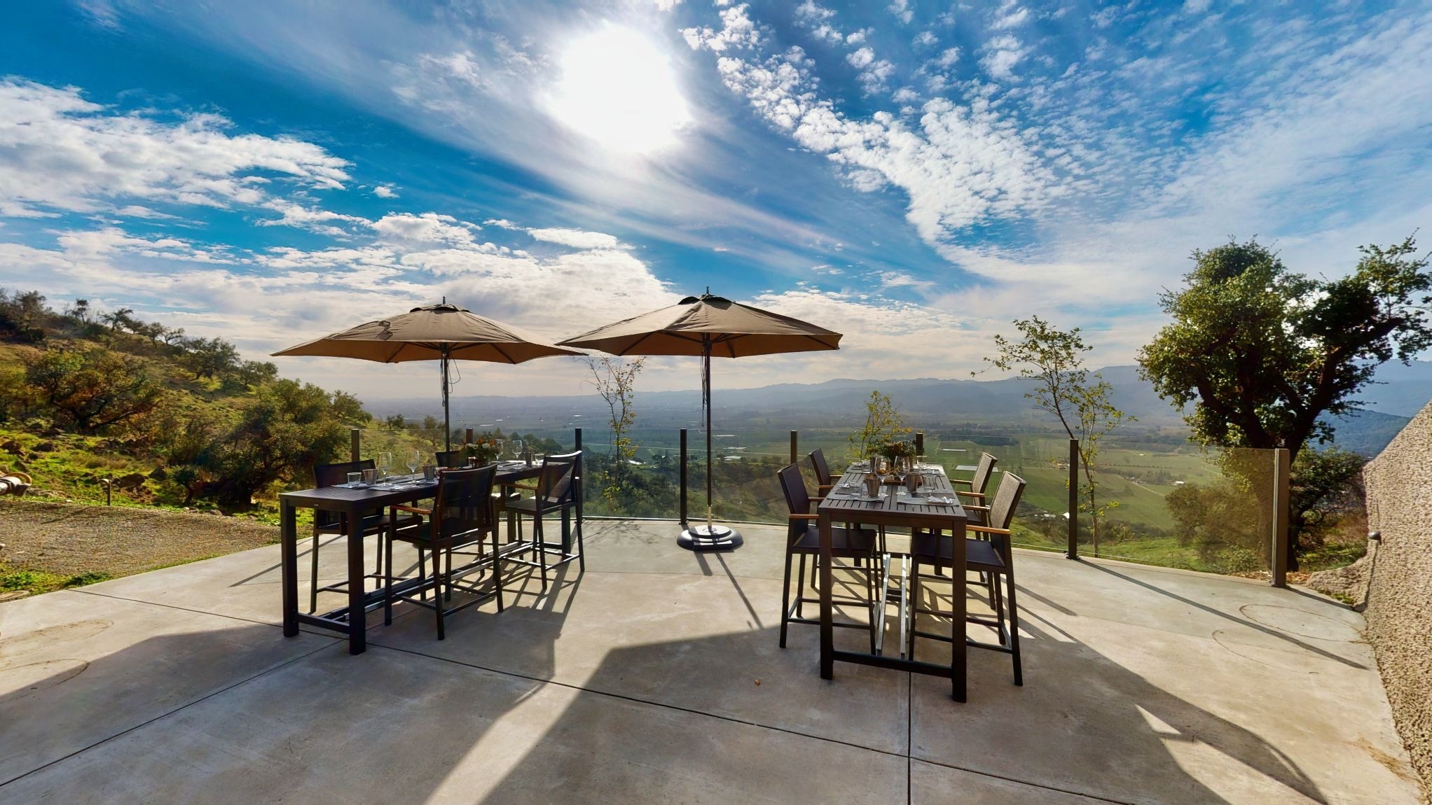 Patio at The Caves at Soda Canyon, McKahn hospitality