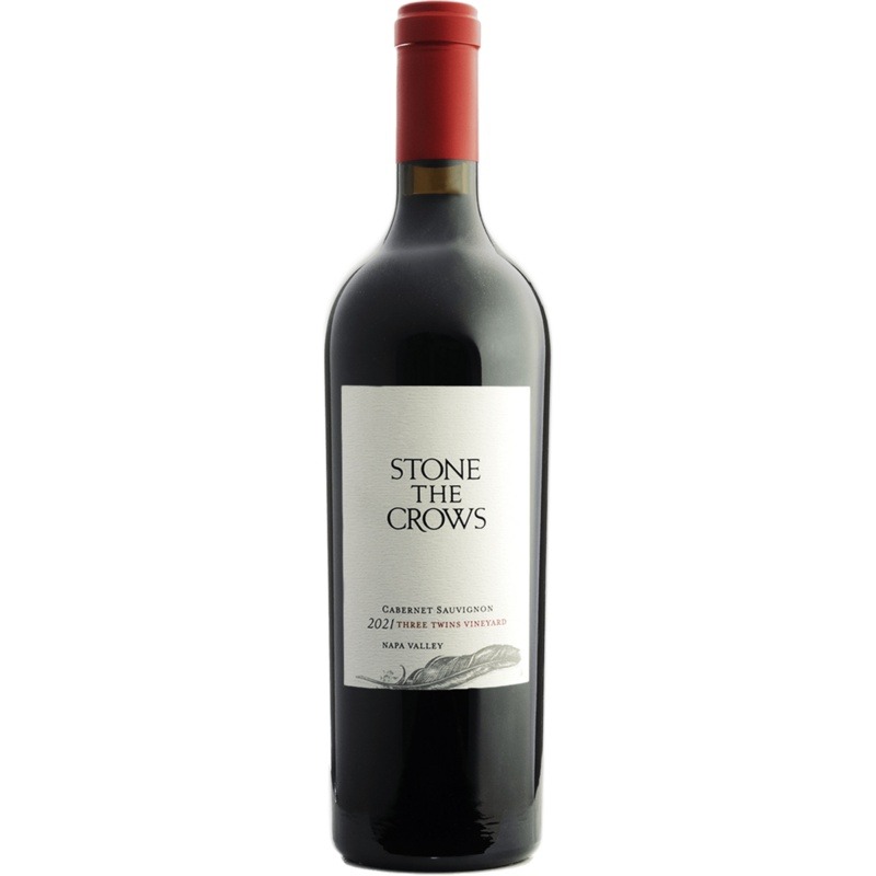 Complete bottle of 2021 Stone The Crows Three Twins Vineyard Cabernet Sauvignon Napa Valley, USA