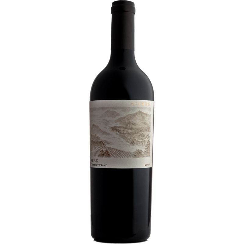 Complete bottle of 2022 Acumen PEAK Atlas Peak Estate Cabernet Franc Napa Valley, USA