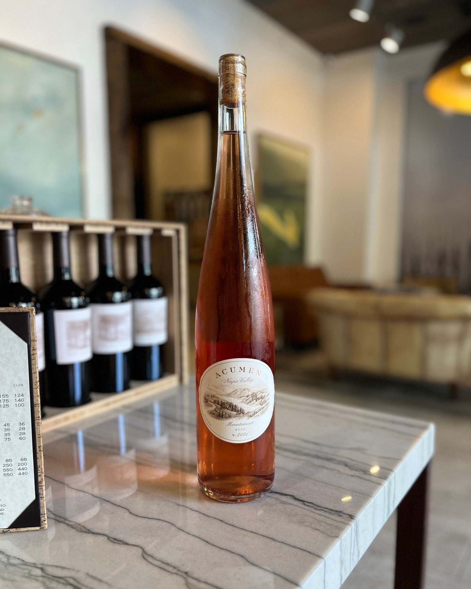 Acumen tasting room, Montecillo rose