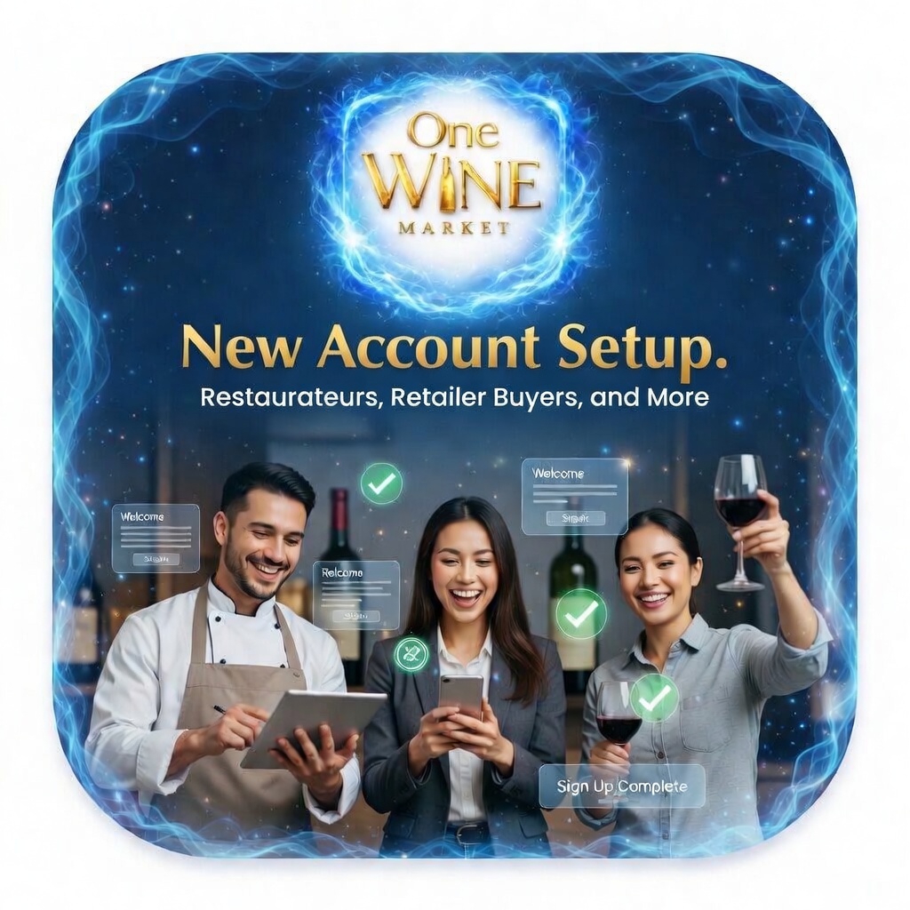 OneWineMarket signup welcome banner