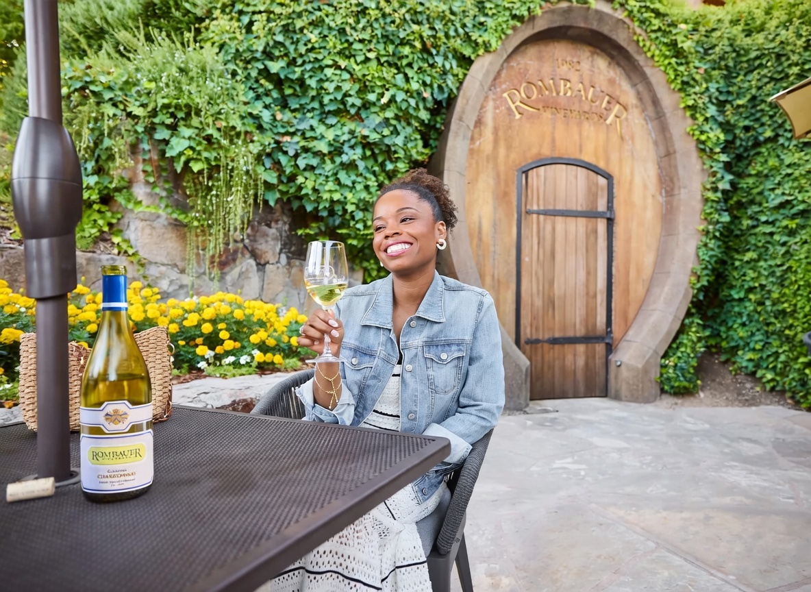 Rombauer Chardonnay bottle and table setting