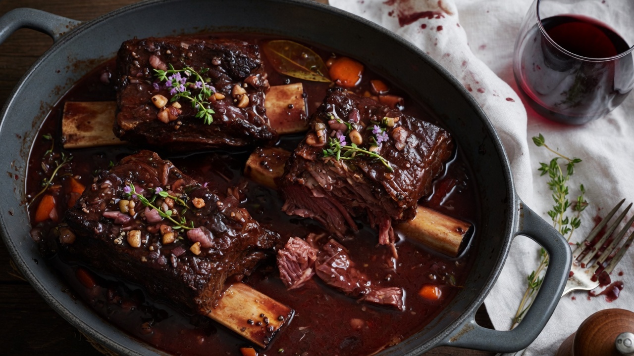Red wine-braised short ribs pairing