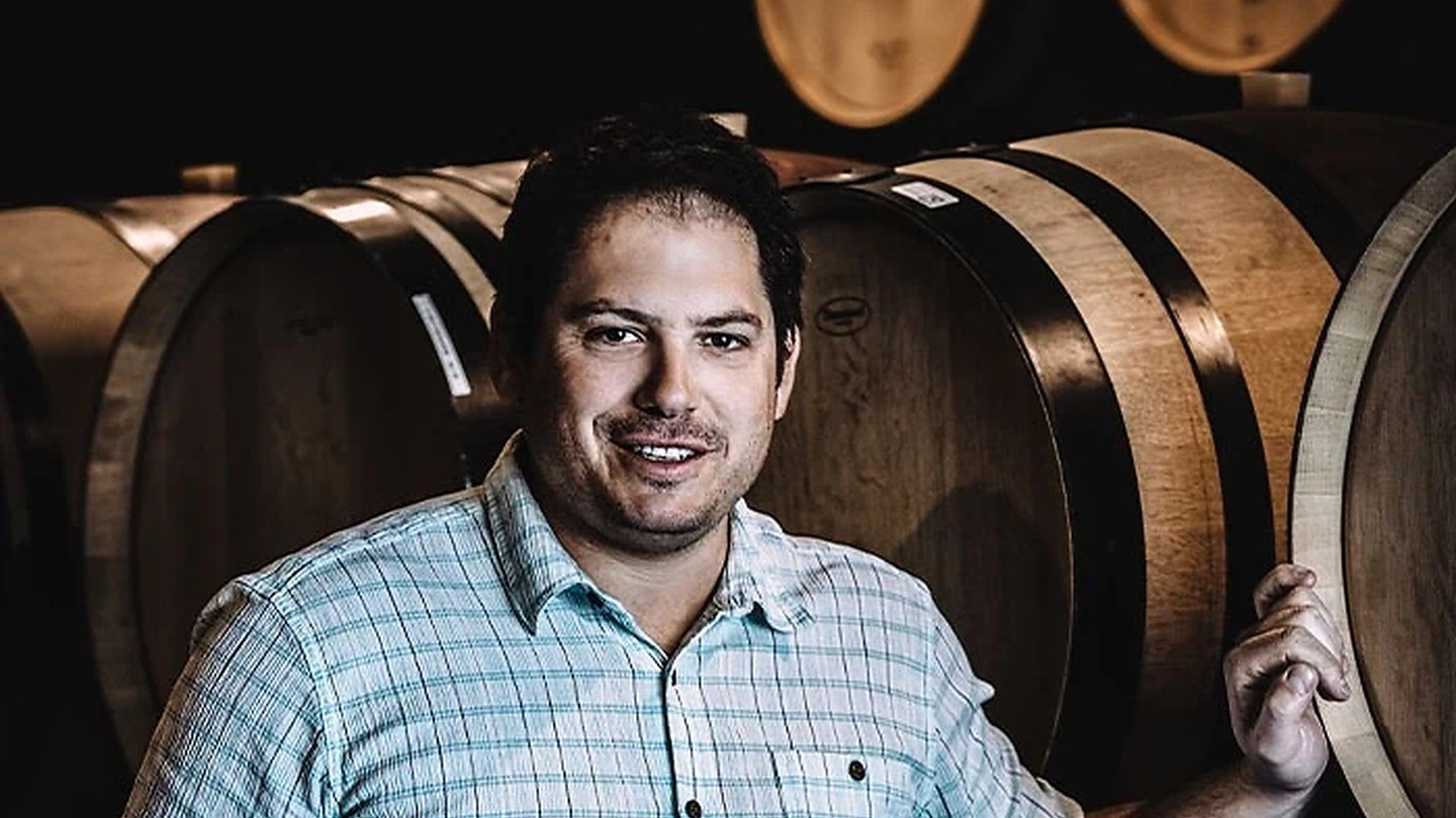 Barrel room portrait of Maayan Koschitzky