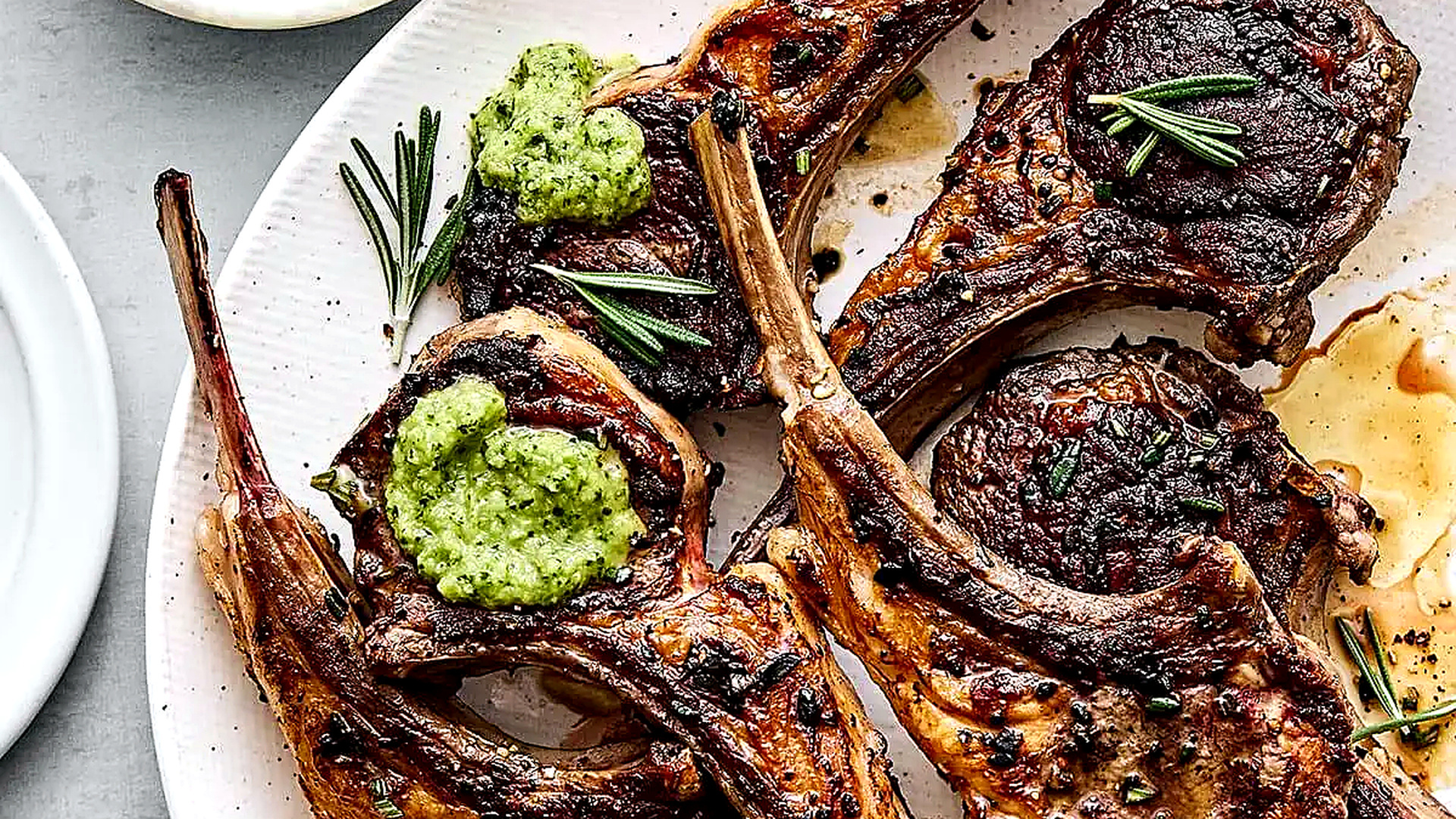 Garlic rosemary grilled lamb chops