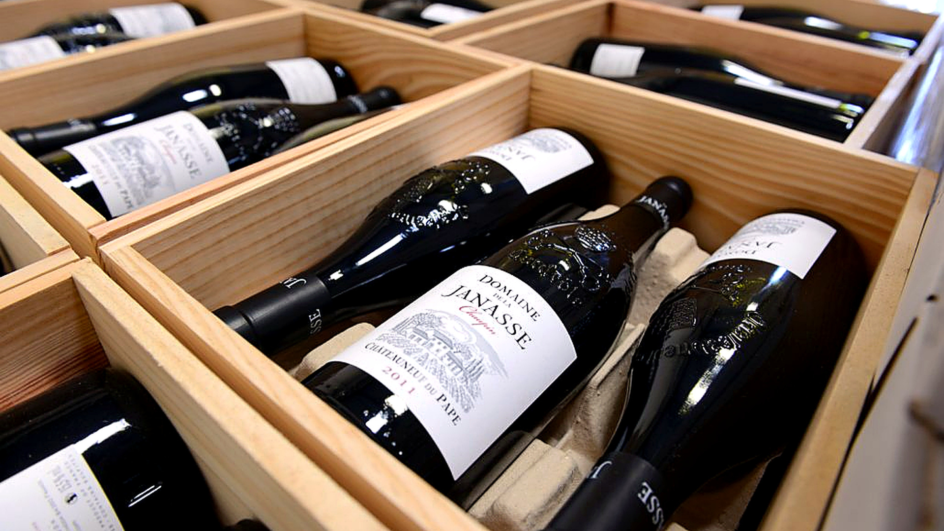 Cases and bottles from Domaine de la Janasse