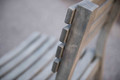 Weathered Grey Wood Armless Chairs / Set of 2 Weathered Grey Wood Armless Chairs / Set of 2