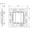 Vimar - Eikon 20606 Mounting Frame - 1 Module, for Square British Standard Mounting Boxes, Plastic - Apollo Lighting