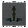 Vimar - Eikon 20257 SICURY Multistandard Socket Outlet - 2P+E 13 A 250 V, 2 Module, Multi Standard, Plastic - Apollo Lighting