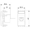 Vimar - Net Safe 20339.5 FTP110 Socket Outlet - RJ45 Cat5e, Shielded, T568A/B Universal Wiring, 8 Contacts - Apollo Lighting