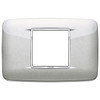 Vimar - Eikon 20682 Round Cover Plate - 3 Module, Die-Cast Metal - Apollo Lighting