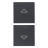 Vimar - Eikon 20751.2 2 Half Rocker Button - Interchangeable, Directional Arrows Symbol, 1 Module - Apollo Lighting