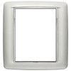 Vimar - Eikon 20698 Round Cover Plate - 8 (4+4) Module, Metal - Apollo Lighting