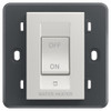 Vimar - Eikon 20017 1-Way Switch Button - 2P 32A, 3-Module, for British Standard Mounting Boxes - Apollo Lighting