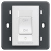 Vimar - Eikon 20017 1-Way Switch Button - 2P 32A, 3-Module, for British Standard Mounting Boxes - Apollo Lighting