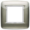 Vimar - Eikon 20672 Round Cover Plate - 2 Module, Metal - Apollo Lighting