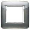 Vimar - Eikon 20672 Round Cover Plate - 2 Module, Metal - Apollo Lighting