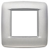 Vimar - Eikon 20672 Round Cover Plate - 2 Module, Metal - Apollo Lighting