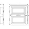 Vimar - Eikon 21618 Mounting Frame - Screws, 8 (4+4) Module, Plastic - Apollo Lighting