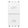 Vimar - Eikon 20058 Push Button - NO+NC, 10A, 250V, ON/OFF Symbols - Apollo Lighting