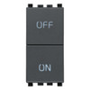 Vimar - Eikon 20058 Push Button - NO+NC, 10A, 250V, ON/OFF Symbols - Apollo Lighting