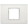 Vimar - Eikon 20652 Classic Cover Plate - 2 Modules, Glass Crystal - Apollo Lighting