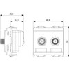 Vimar - Idea 16307.01 Coaxial Socket Outlet - TV-RD-SAT 5-2400 MHz, 2 Modules, Plastic - Apollo Lighting