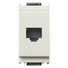 Vimar - Idea 16335 Phone Socket Outlet - RJ11 Phone Jack, Screw Terminal, 6-position 4-conductor (6/4), IP20, Plastic - Apollo Lighting