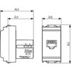 Vimar - Idea 16336 Phone Socket Outlet - RJ12 Phone Jack, Screw Terminal, 6-position 6-conductor (6/6), IP20, Plastic - Apollo Lighting