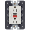 Vimar - Idea 16296 USA+GFCI Socket Outlet - Double 2P+E 15 A 125 V, American Standard with GFCI, IP20, Plastic - Apollo Lighting