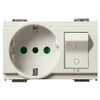 Vimar - Idea 16276 SICURY Italian Socket Outlet - 2P+E 16 A 250 V, 3-Module, Italian Standard P30, IP20, Plastic - Apollo Lighting