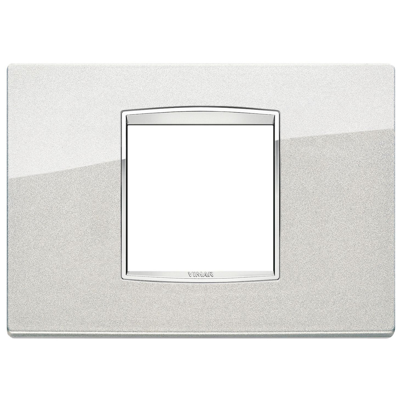 Vimar - Eikon 20652 Classic Cover Plate - 2 Modules, Metal - Apollo Lighting