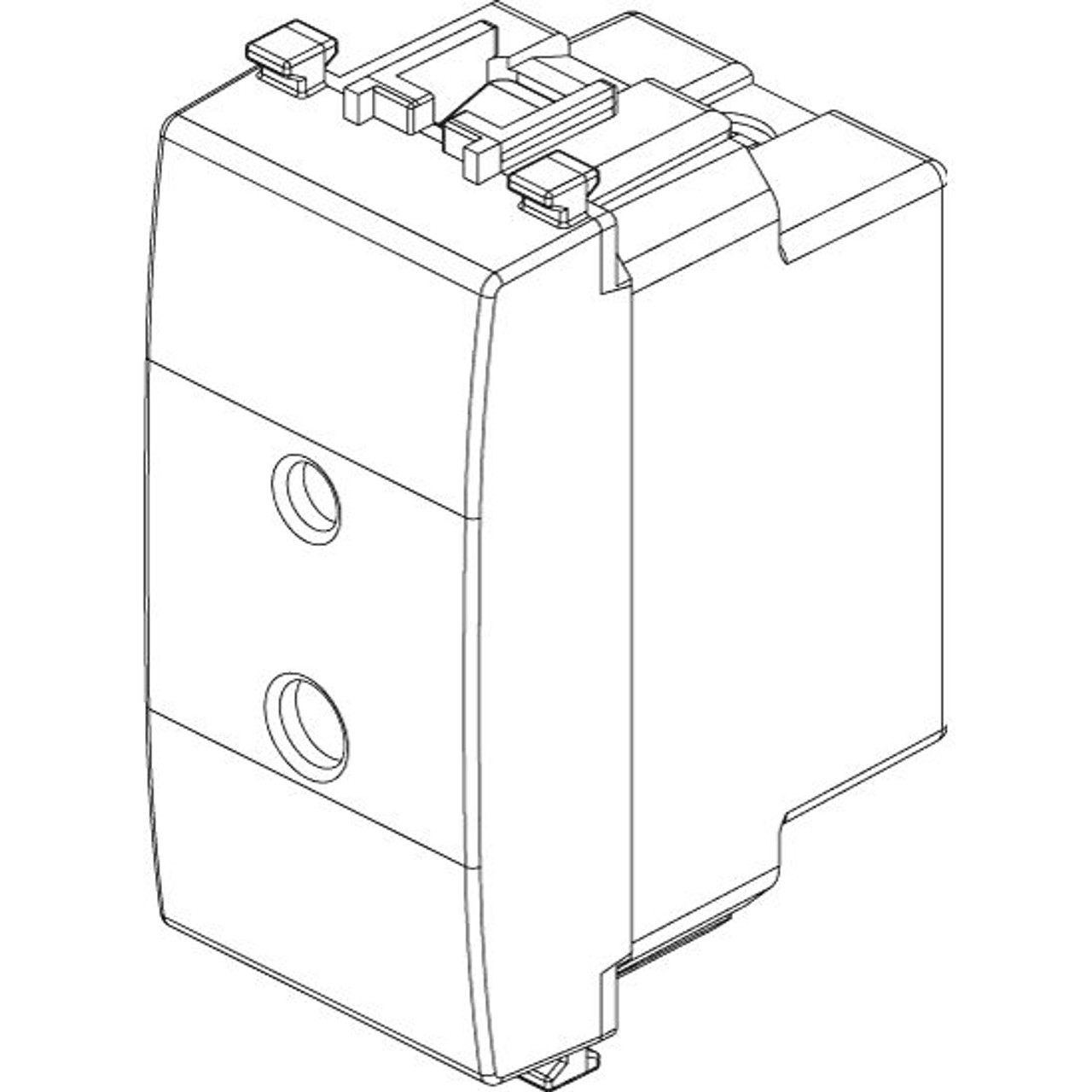 Vimar - Eikon 20331 Polarized SELV Socket Outlet - 2P 6 A 24 V, Plastic - Apollo Lighting