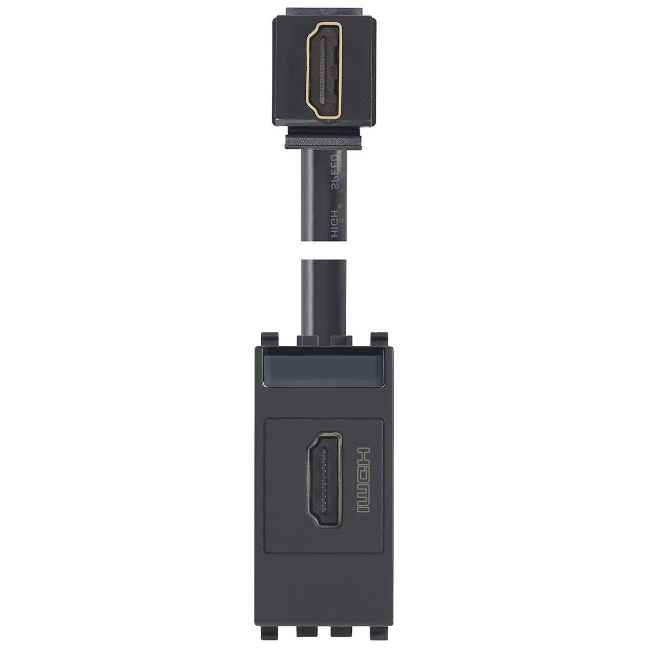 Vimar - Eikon 20346 HDMI Socket Outlet - 1 Module, HDMI Connector, Keystone Fixing, Plastic - Apollo Lighting