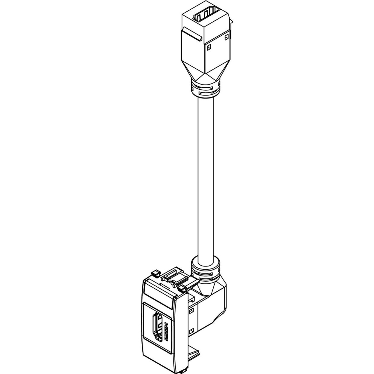 Vimar - Eikon 20346 HDMI Socket Outlet - 1 Module, HDMI Connector, Keystone Fixing, Plastic - Apollo Lighting