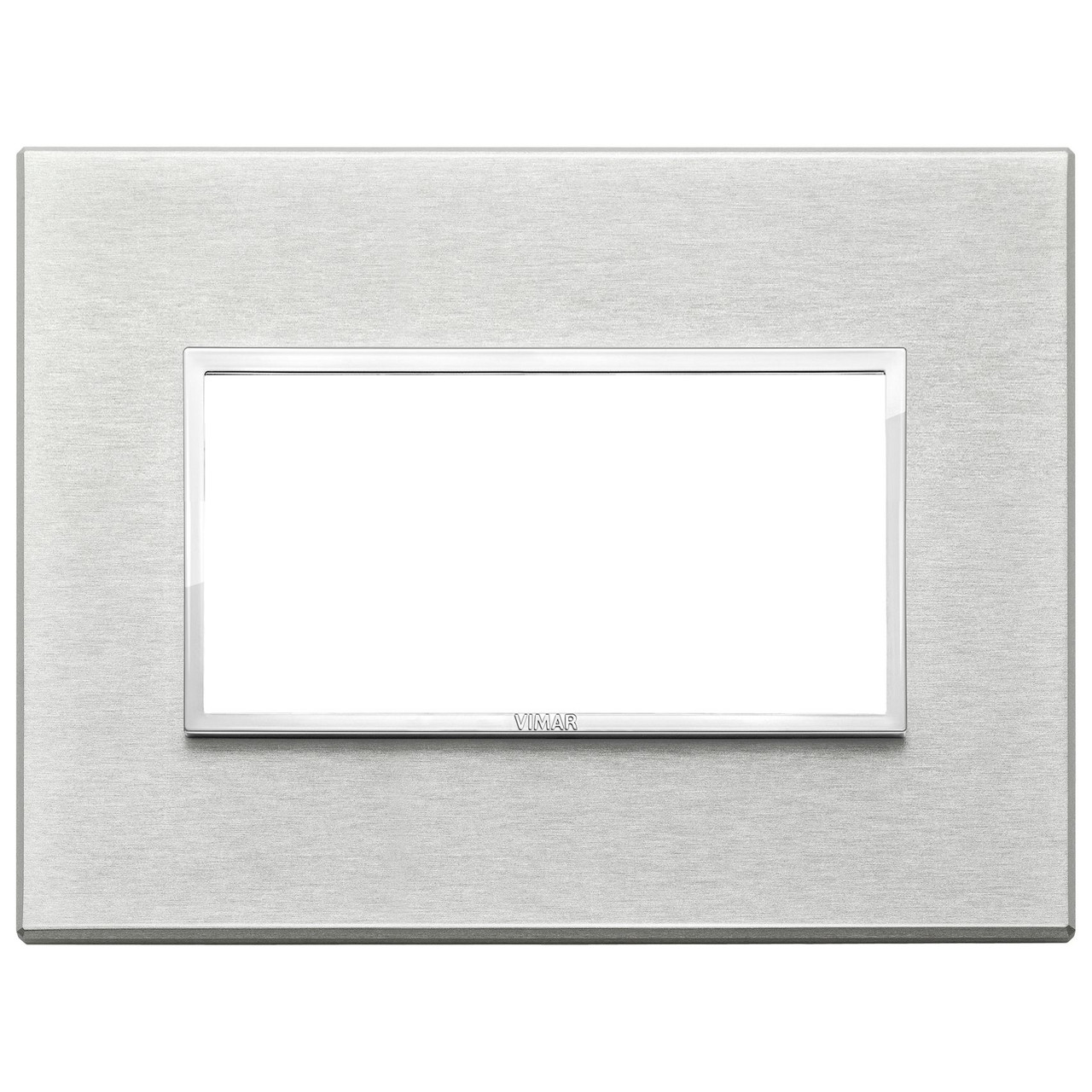 Vimar - Eikon EVO 21654 Cover Plate - 4 Module, Metal - Apollo Lighting