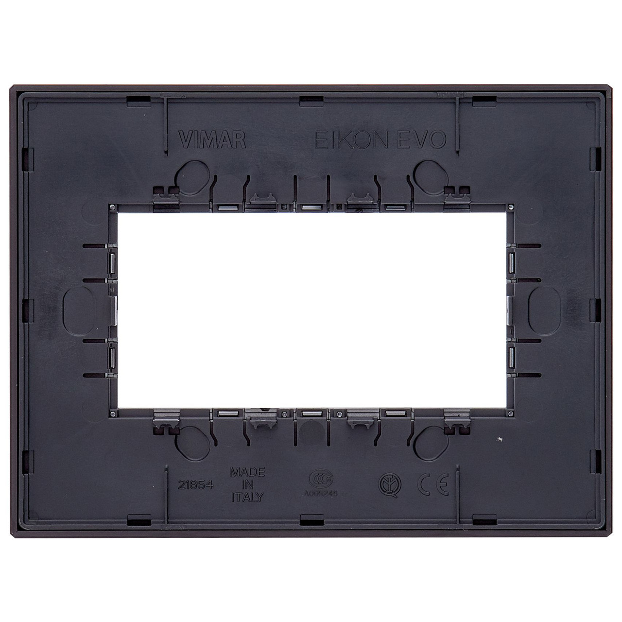 Vimar - Eikon EVO 21654 Cover Plate - 4 Module, Metal - Apollo Lighting