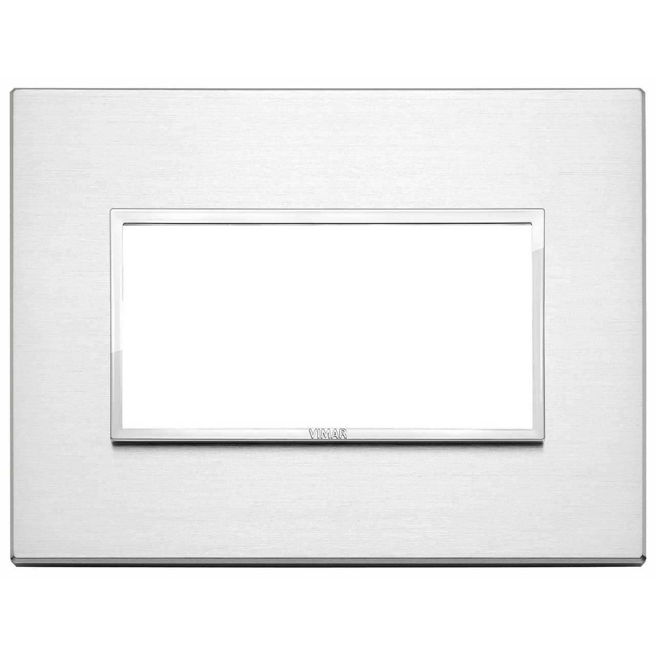 Vimar - Eikon EVO 21654 Cover Plate - 4 Module, Metal - Apollo Lighting