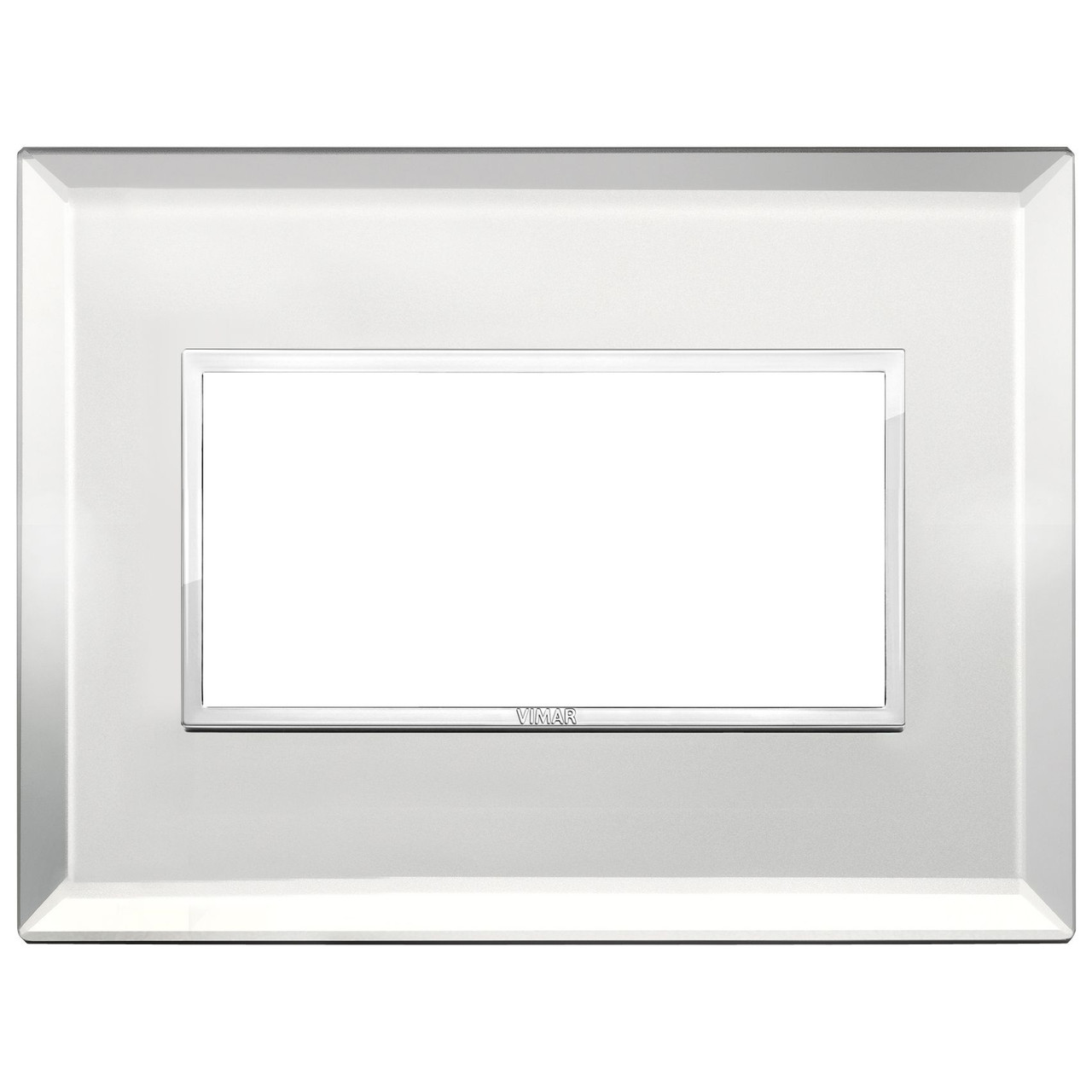 Vimar - Eikon EVO 21654 Cover Plate - 4 Module, Glass - Apollo Lighting