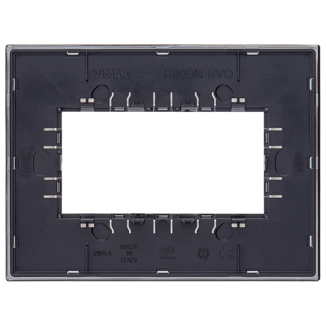 Vimar - Eikon EVO 21654 Cover Plate - 4 Module, Glass - Apollo Lighting