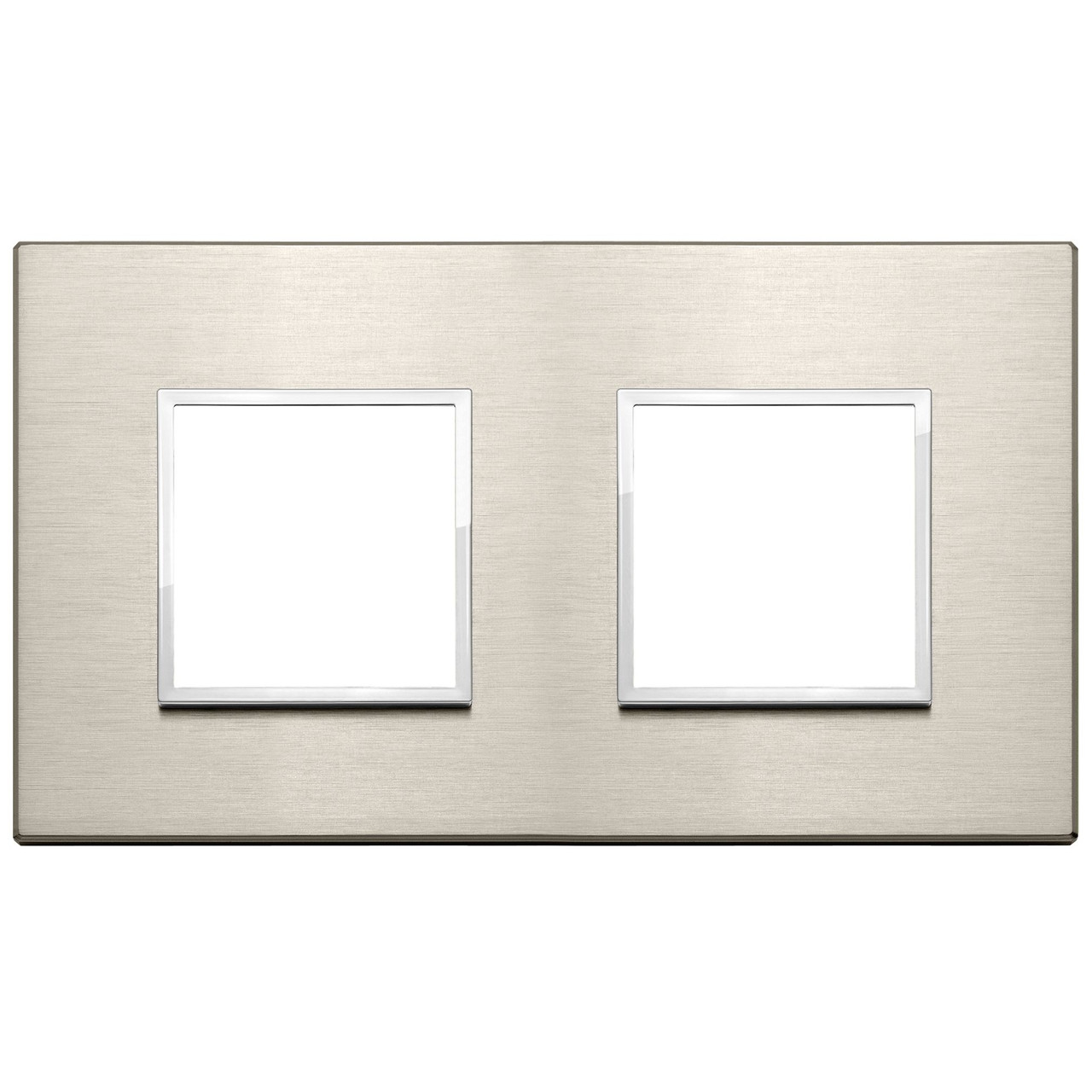 Vimar - Eikon EVO 21643 Cover Plate - 4-Module, Metal - Apollo Lighting