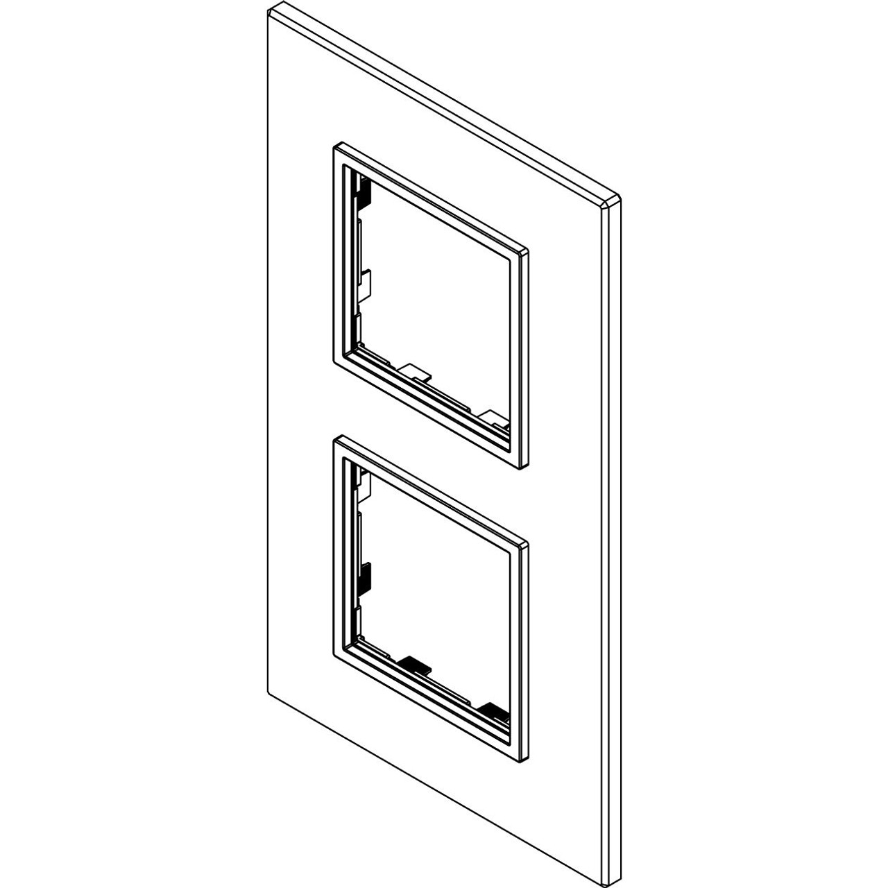 Vimar - Eikon EVO 21643 Cover Plate - 4-Module, Metal - Apollo Lighting