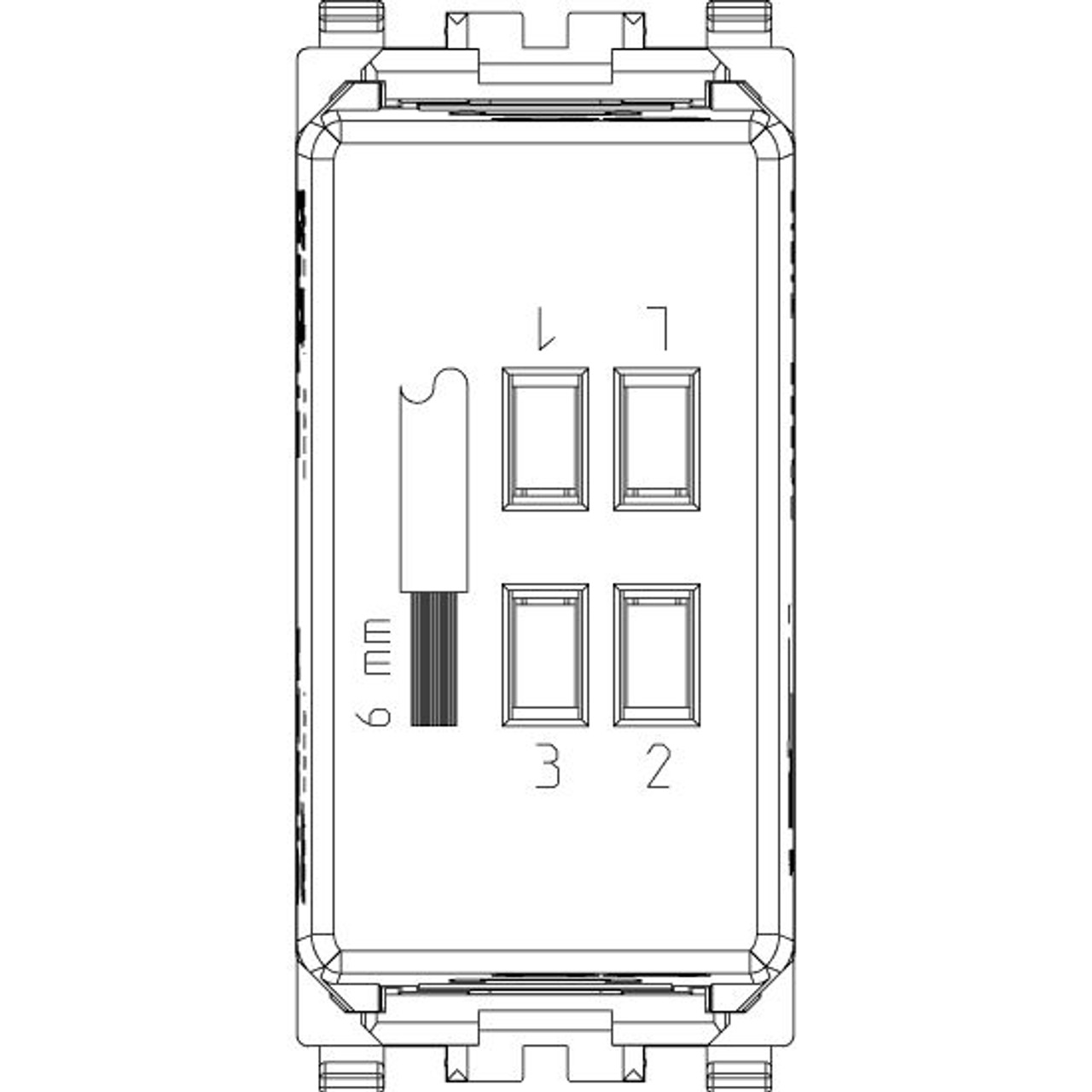 Vimar - Eikon 20095 Slide Switch - Fan Control, 4 Position Adjust, 1P 6(2) A 250 V - Apollo Lighting