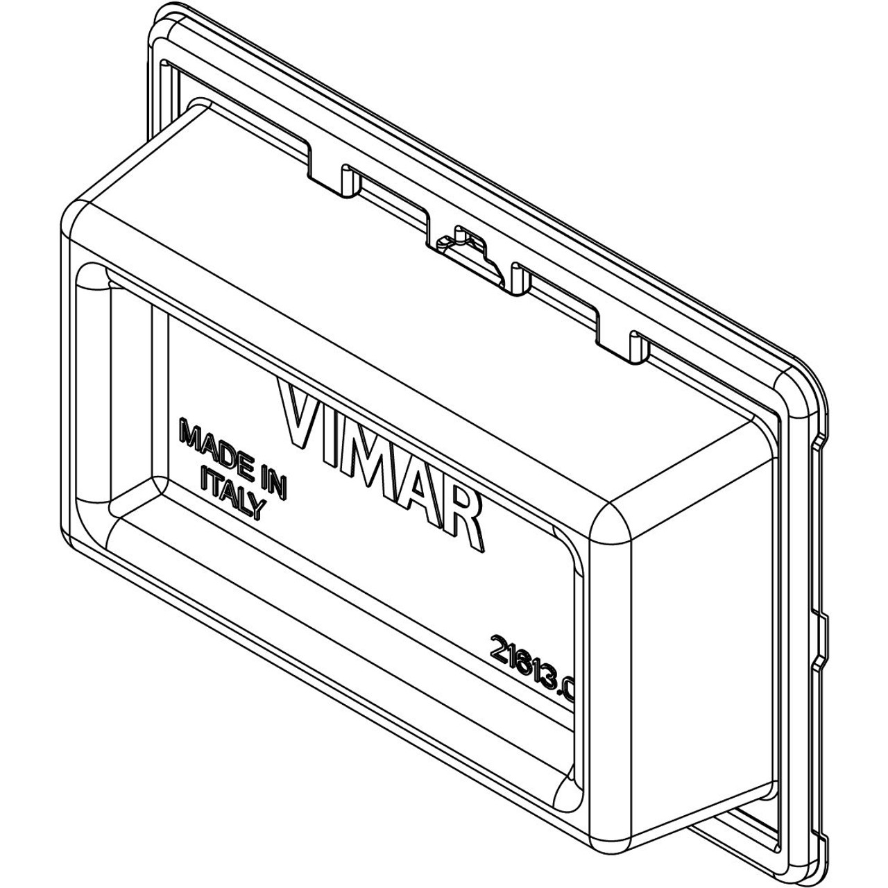 Vimar - Eikon 21613 Mounting Frame - 3 Module, Plastic - Apollo Lighting