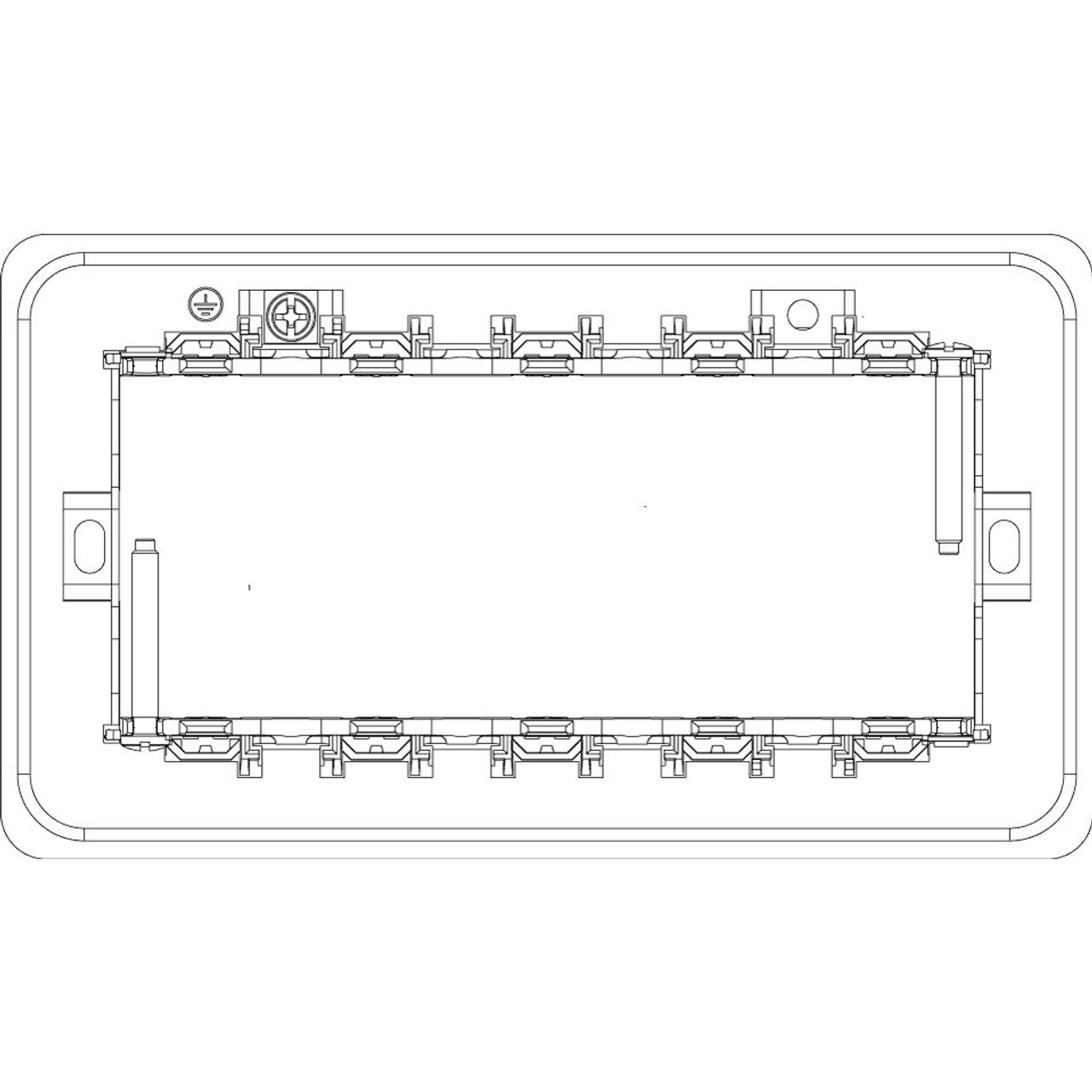 Vimar - Mounting Frame - 5 Module, Screws, British Standard, Plastic (VM20609) - Apollo Lighting