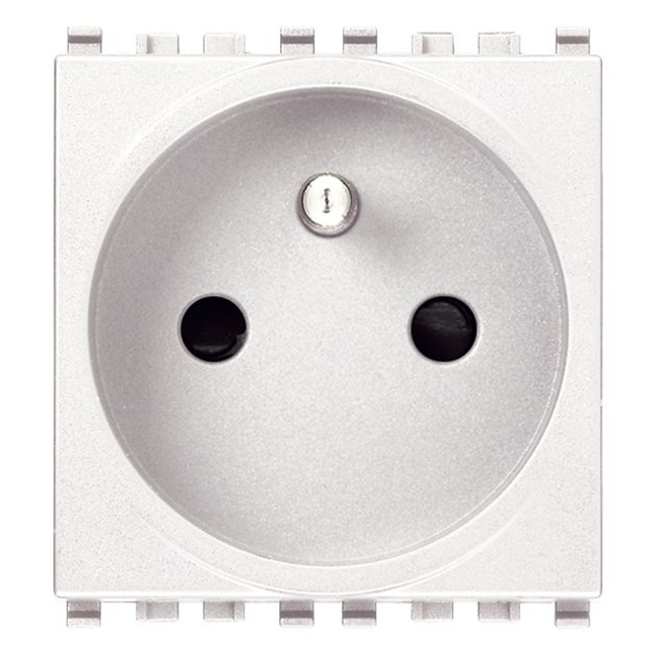 Vimar - Eikon 20212 SICURY French Socket Outlet - 2P+E 16 A 250 V, French Standard, 2 Module - Apollo Lighting